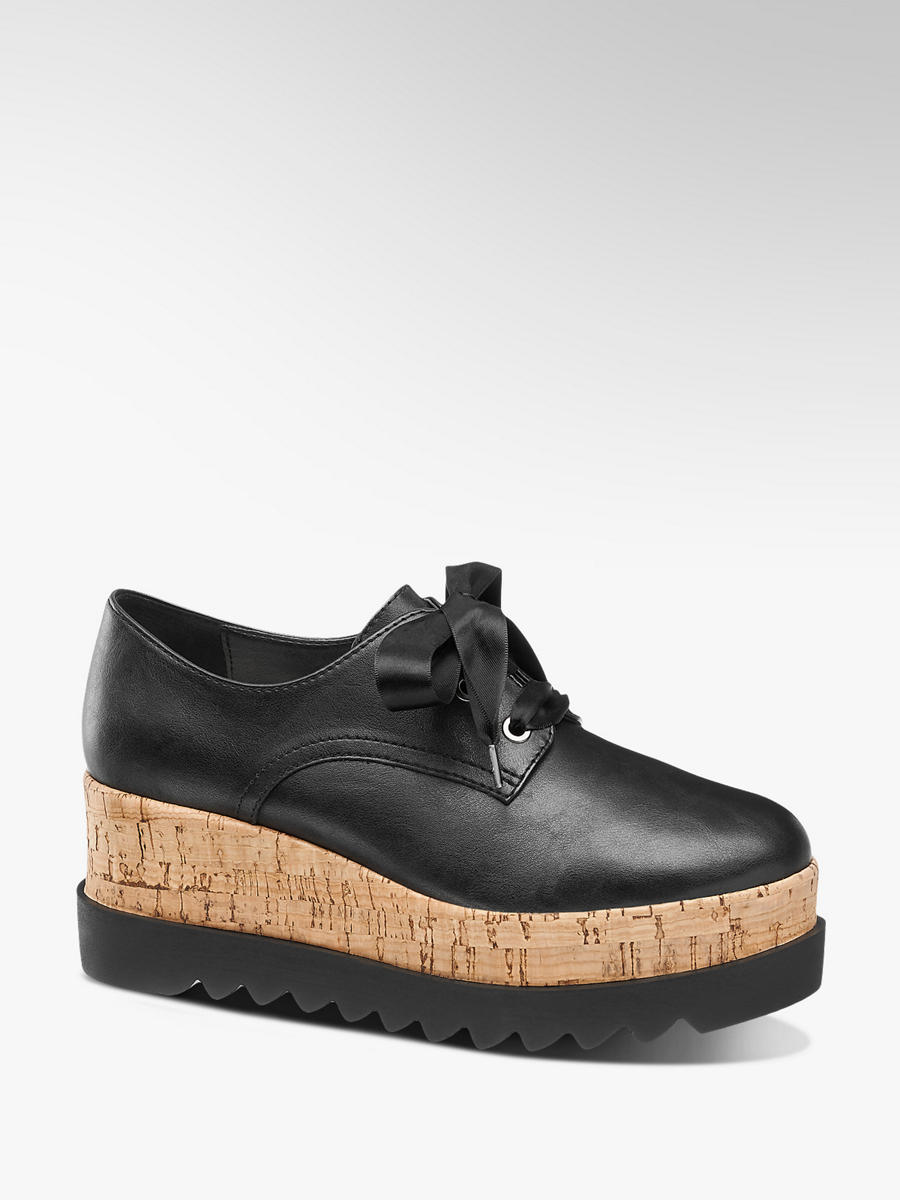 In Plateau Deichmann Schnürer Von Schwarz Catwalk 0wXOnP8k
